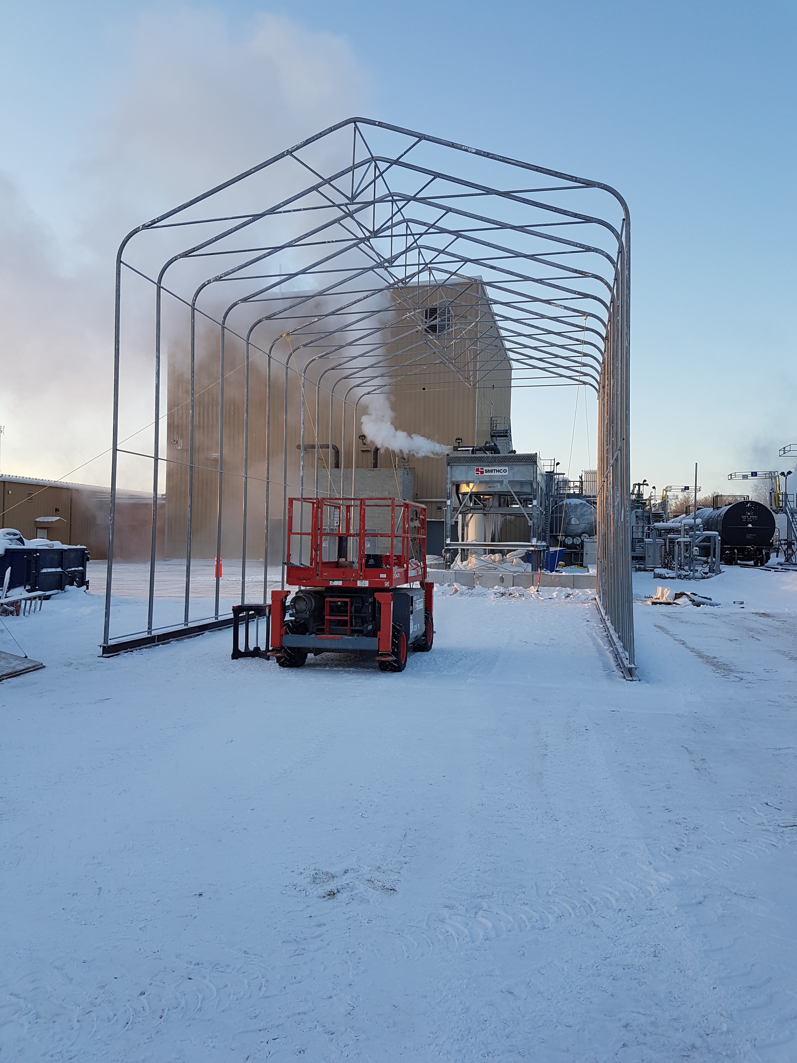 Harnois Building Over Cooling Tower - Work Monster Inc.